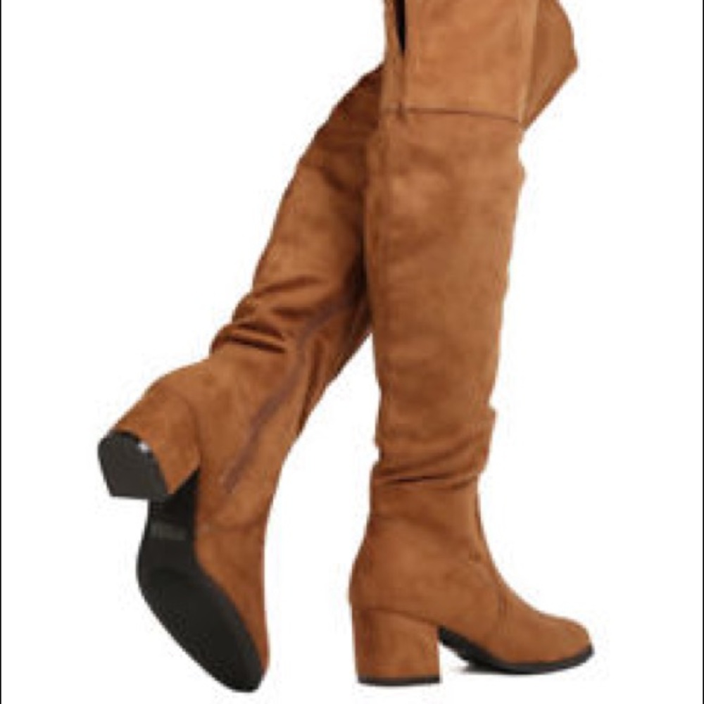 Over the Knee Tan Boots NEW